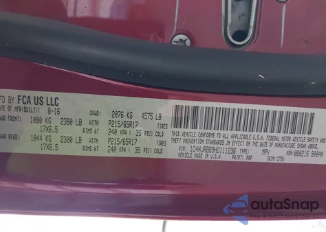 2017 Jeep Patriot Sport 4X4 z USA, uszkodzony, nr VIN 1C4NJRBB9HD111236